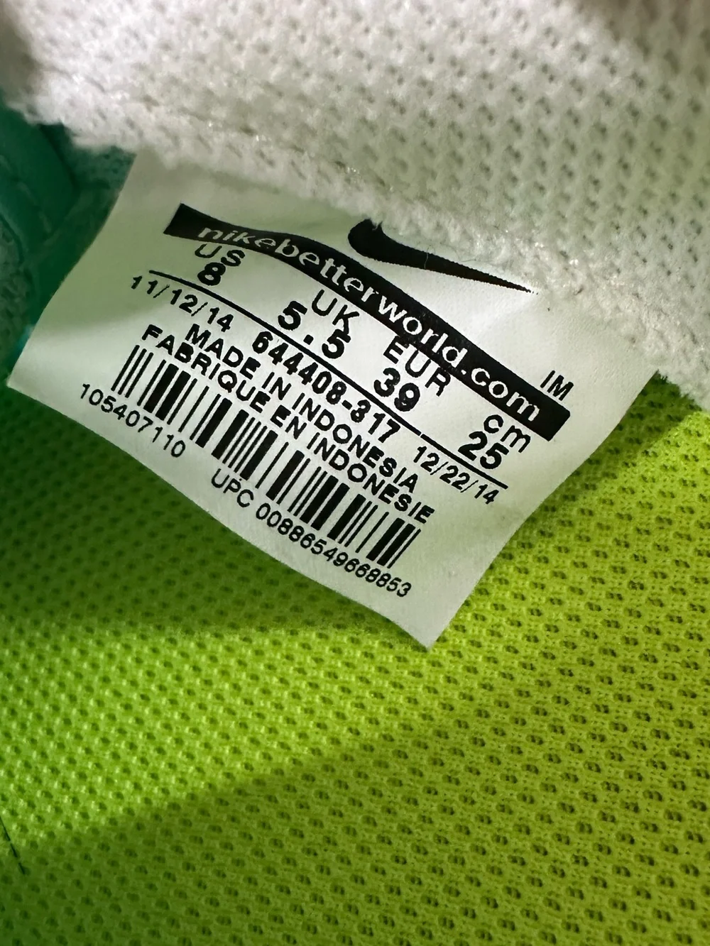 Nike Cortez Athletic Sneakers Mint Green Tiffany Blue Fabric Women’s Size 8